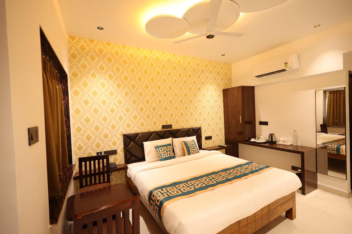 Guest room interior at Samudra Beach Resorts, Kovalam