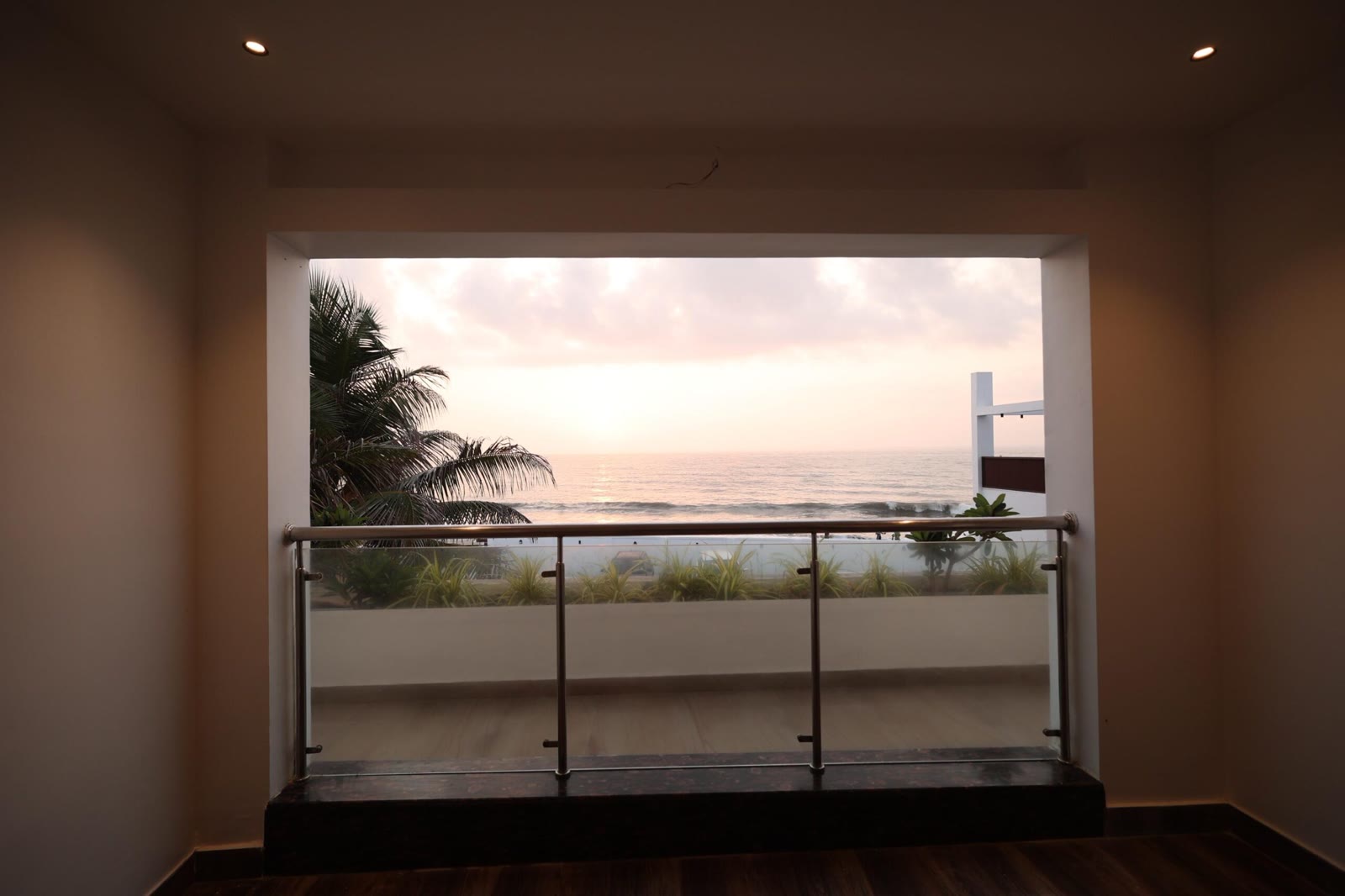 Ocean View Room balcony at Samudra Beach Resorts, Kovalam, Chennai
